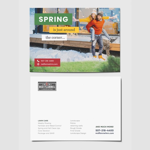Spring Postcard concept for Landscaping Company 
