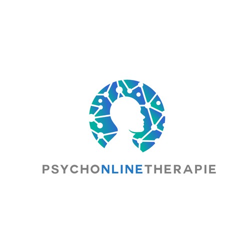 Bold logo for online psychotherapist project.