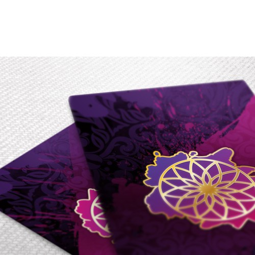 Design an inspiring back-side for a Tarot Card