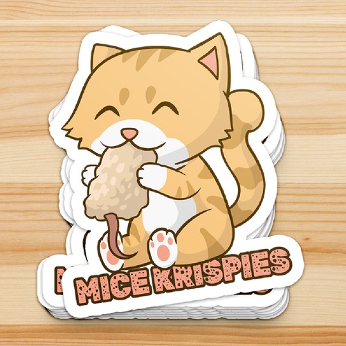 Sticker Design for Funny Cat Club