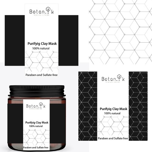 Black/white cosmetic label