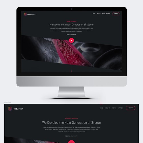 Biomedical Startup Website Design