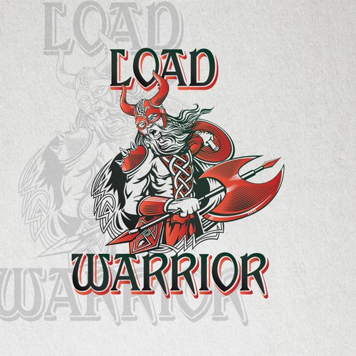 Create a powerful viking logo for Load Warrior.