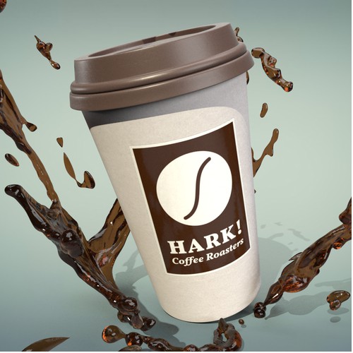 Second mockup for Hark! Coffee Roasters