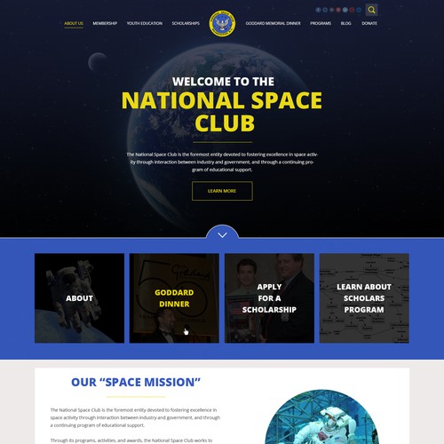 Website Design for the National Space Club