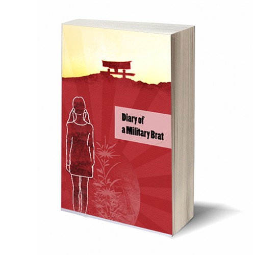 Create a book cover for "Diary of a Military Brat"