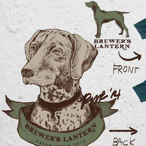 Create TShirt with Dog on Back Design for Popular Southern Brand