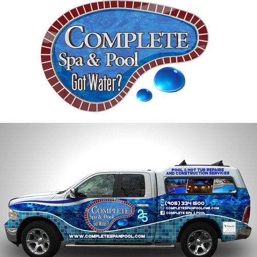 Classy Truck Wrap for Complete Spa N Pool