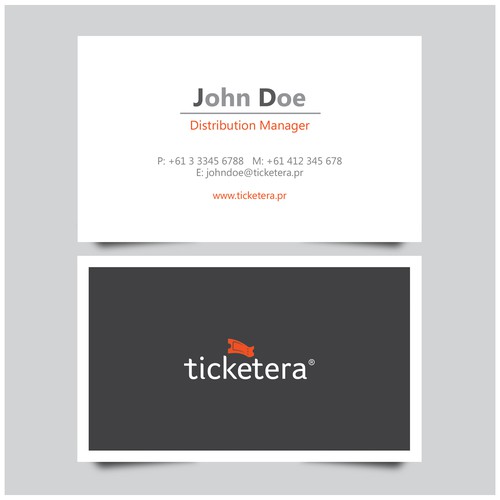 Business Card Design for Ticketera