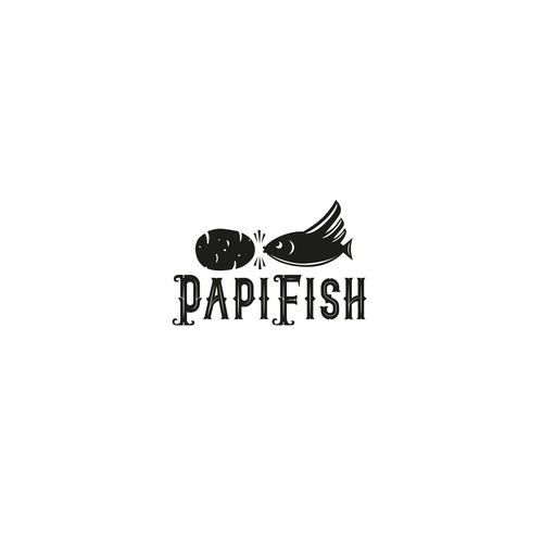 fish and chips restaurant logo