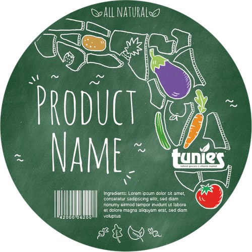 Label for all natural food