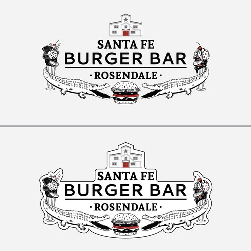 Logo Concept for Santa Fe Burger Bar - Final Pass 1