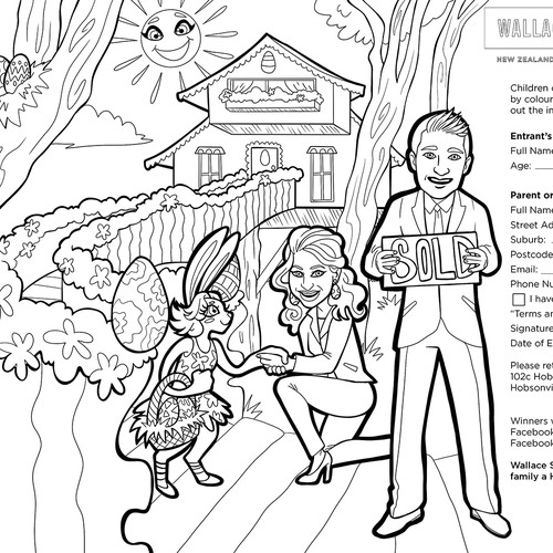 Easter Coloring Book Page