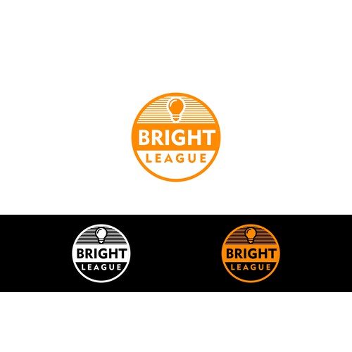 Create a luminous logo for Bright League, a new staffing platform.