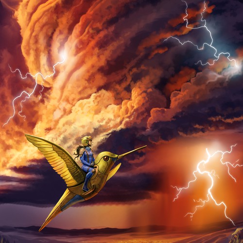 Improbable Adelhaide – Sci-fi Fantasy Book Cover Illustration