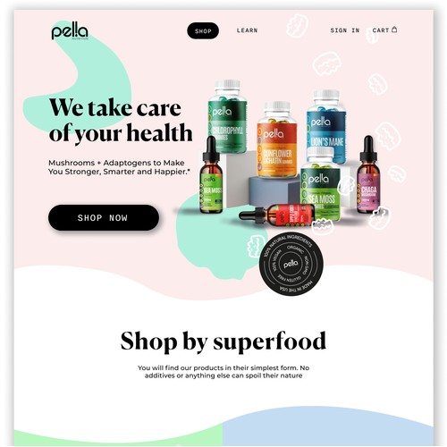 Web Design for a Health Brand