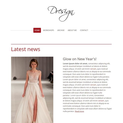 Website design for fashion blog