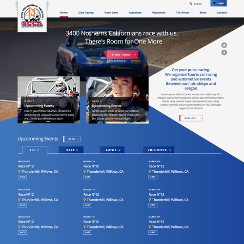 Web design for SCCA