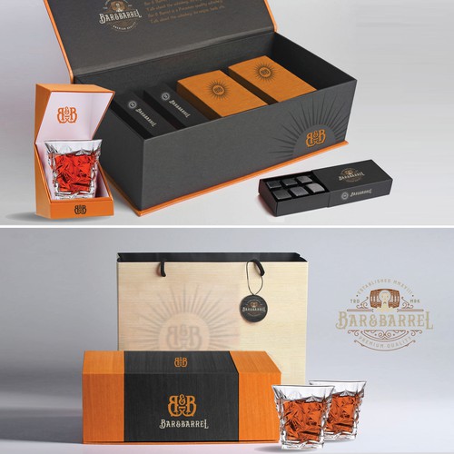 Bar & Barrel - Premium Whiskey Glass Hift Box / Packaging