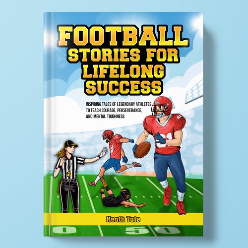 Illustration for American Football book cover design