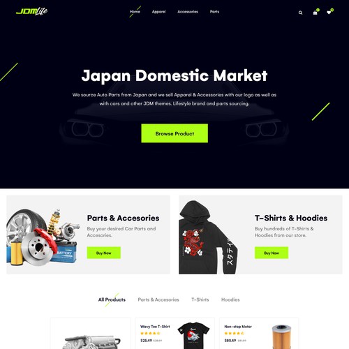JDM Life Website Homepage