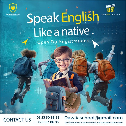 Speak english like a native post for social media 