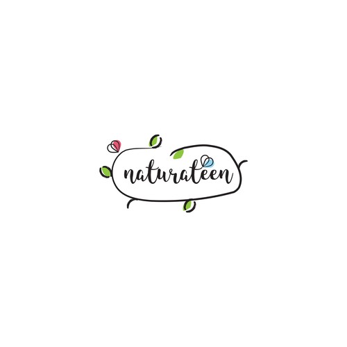 Logo for an organic and natural product for teenagers