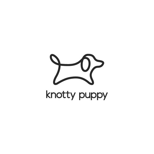 Simple Funny Puppy Logo