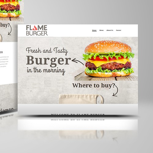 Flame Burger WebPage Design