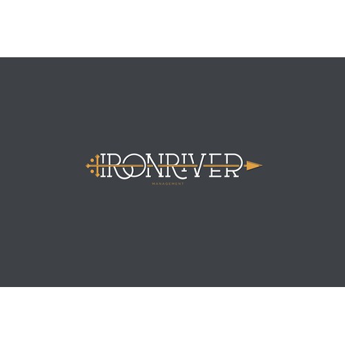 Create a logo and business card for Iron River Management